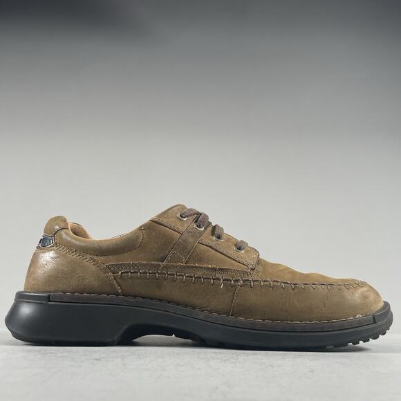 ECCO Fusion Men’s EU 47 US 13 Brown Leather Lace Up Casual Shoes Loafers EUC - Picture 5 of 9